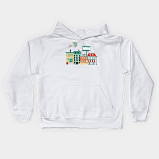 Brooklyn night cityscape Kids Hoodie